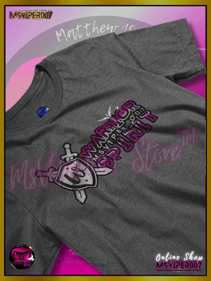 T-Shirt - MsViper007's "Warrior Spirit [pink]" Comfort T-shirt By Anna H. product image (2)