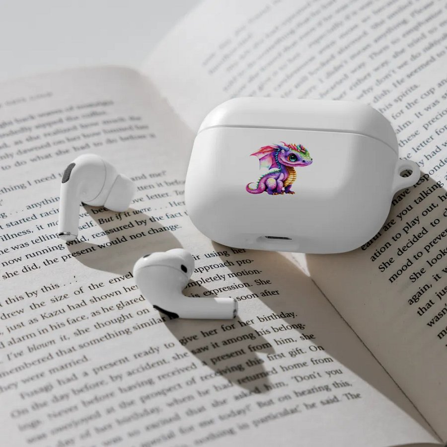 Multicolored Dragon Airpods Case by Treasure Pie product image (2)