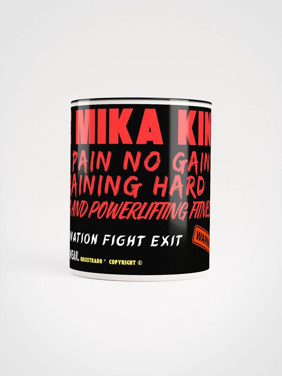 Taza de cerámica con color en el interior Modelo Fitness The Mika King No Pain No Gain Training Hard. product image (9)