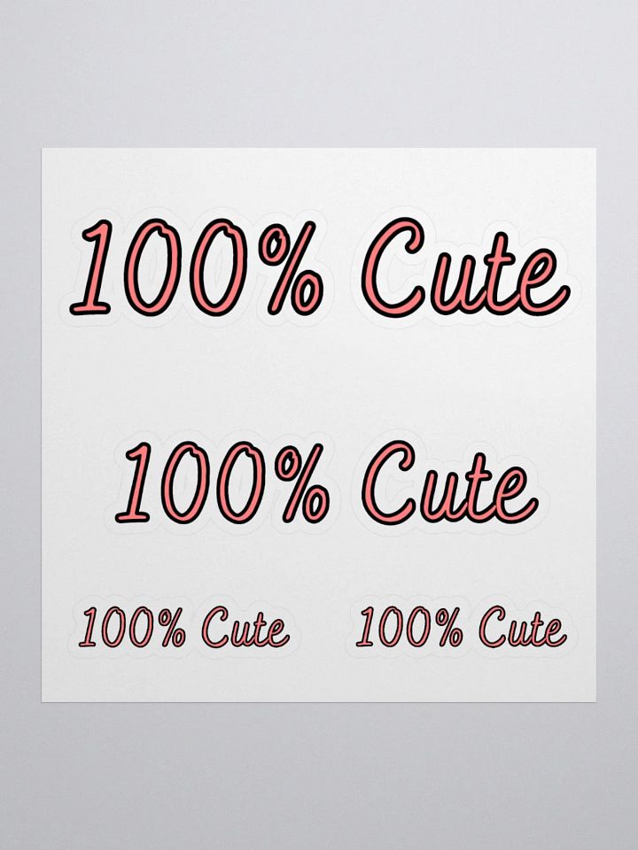 100% Cute Sticker (Pink) product image (1)