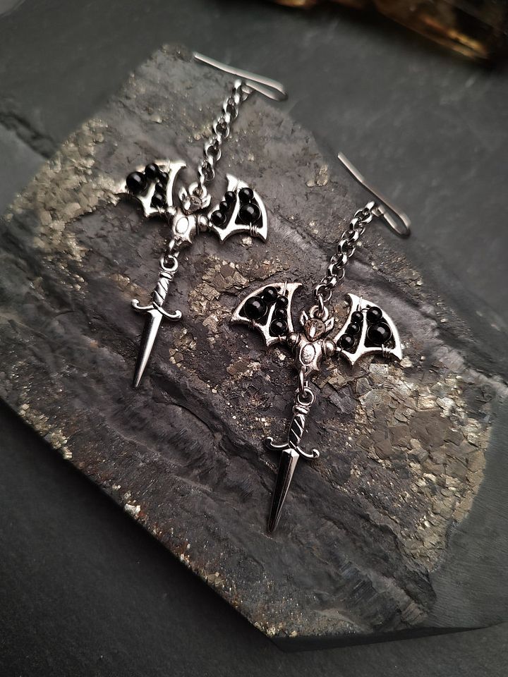 Earrings Bats - Dagger Shadows product image (1)