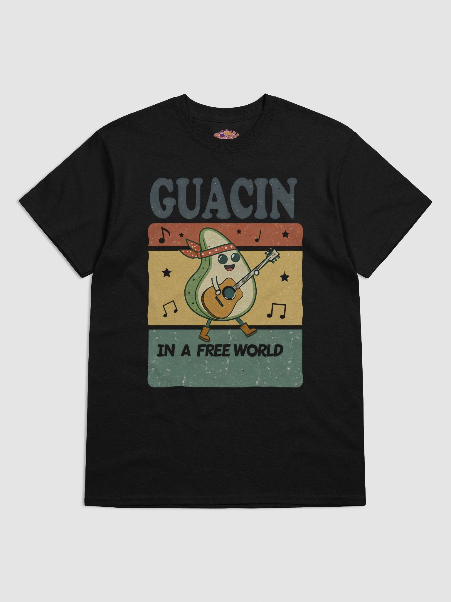 Guacin in a Free World Avocado Guitarist T-Shirt product image (6)