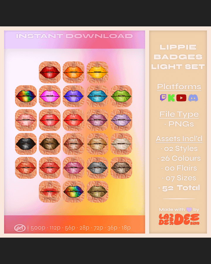Lippie Badges [Light Set] product image (1)