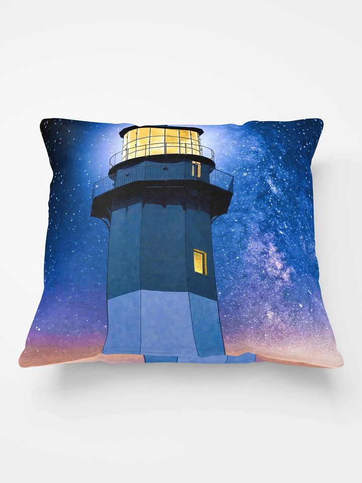 Tybee Island Lighthouse - Starry Night Throw Pillow product image (2)