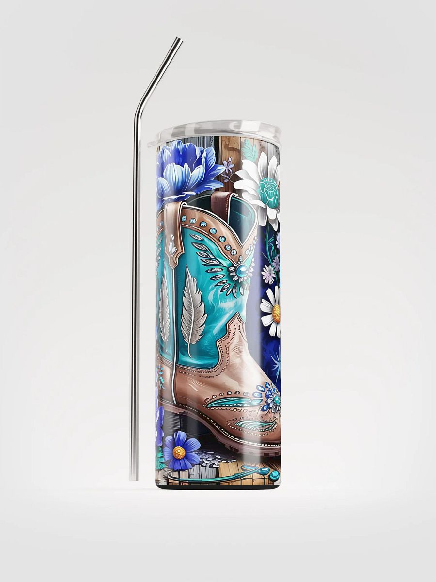 Blossom Cowgirl Boot Stainless Steel Tumbler product image (2)