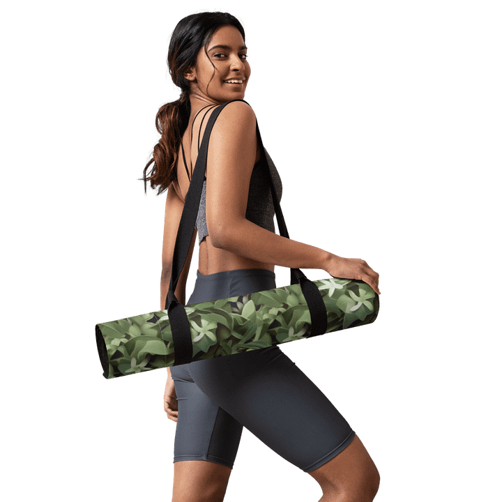YOGA MAT DARK GREEN CAMO PATTERN product image (1)