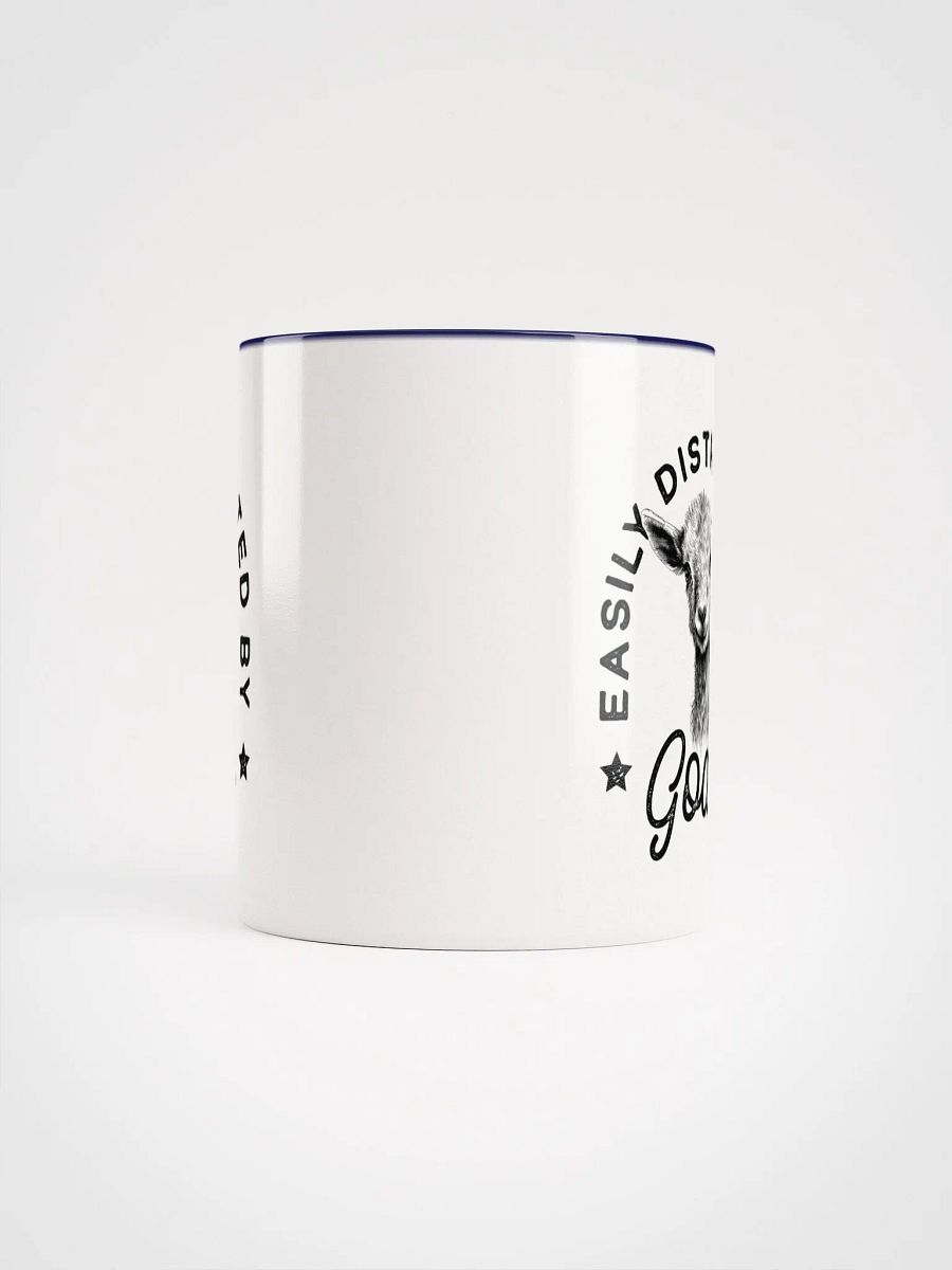 Easily distracted by goats" Ceramic Mug with color inside product image (4)