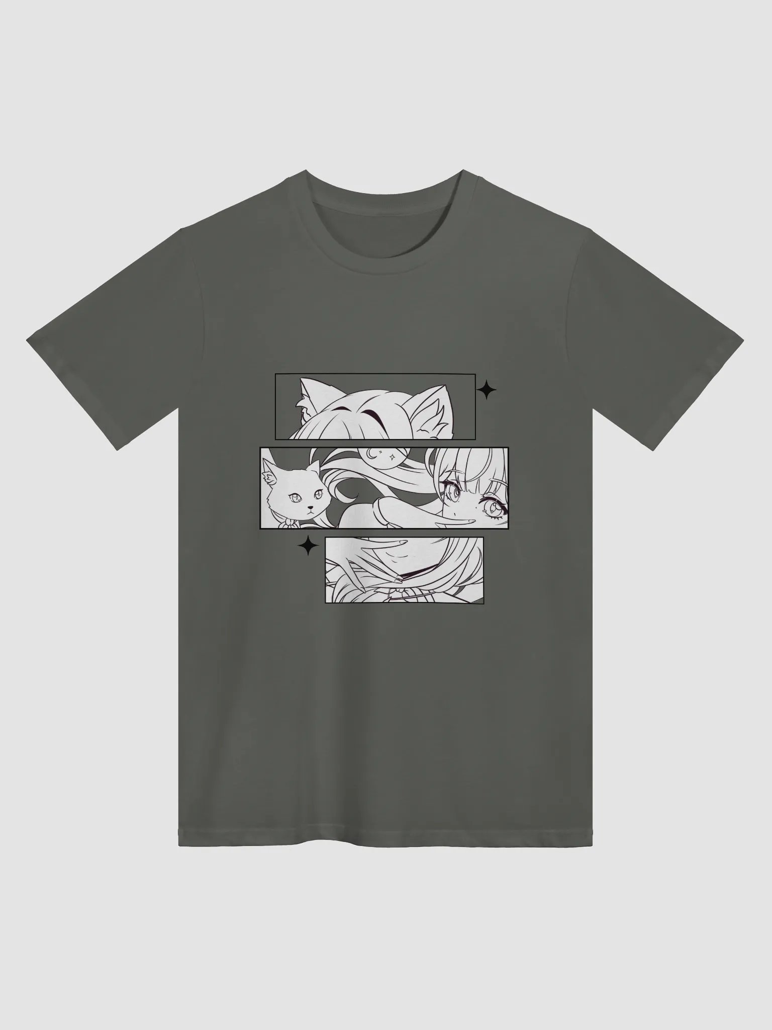 Snug Catgirl Anime Style Unisex T-Shirt product image (1)