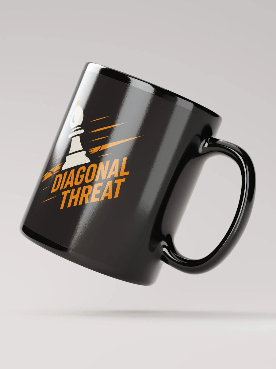 Diagonal Threat - Black Glossy Mug product image (3)