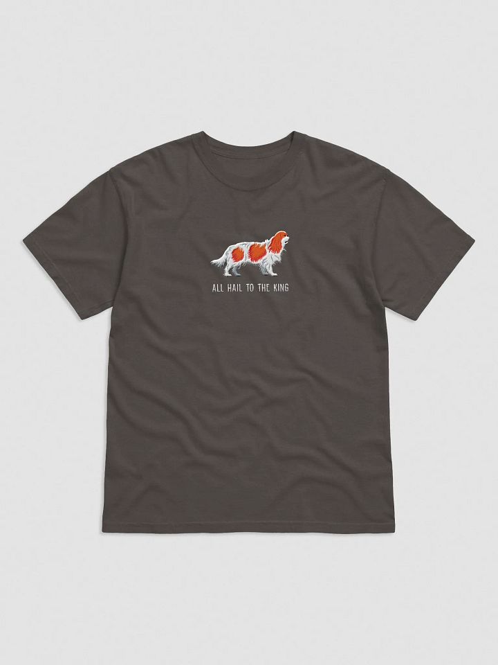 All Hail to the King T-Shirt(Embroidered) of a King Charles Spaniel(Blenheim) product image (3)