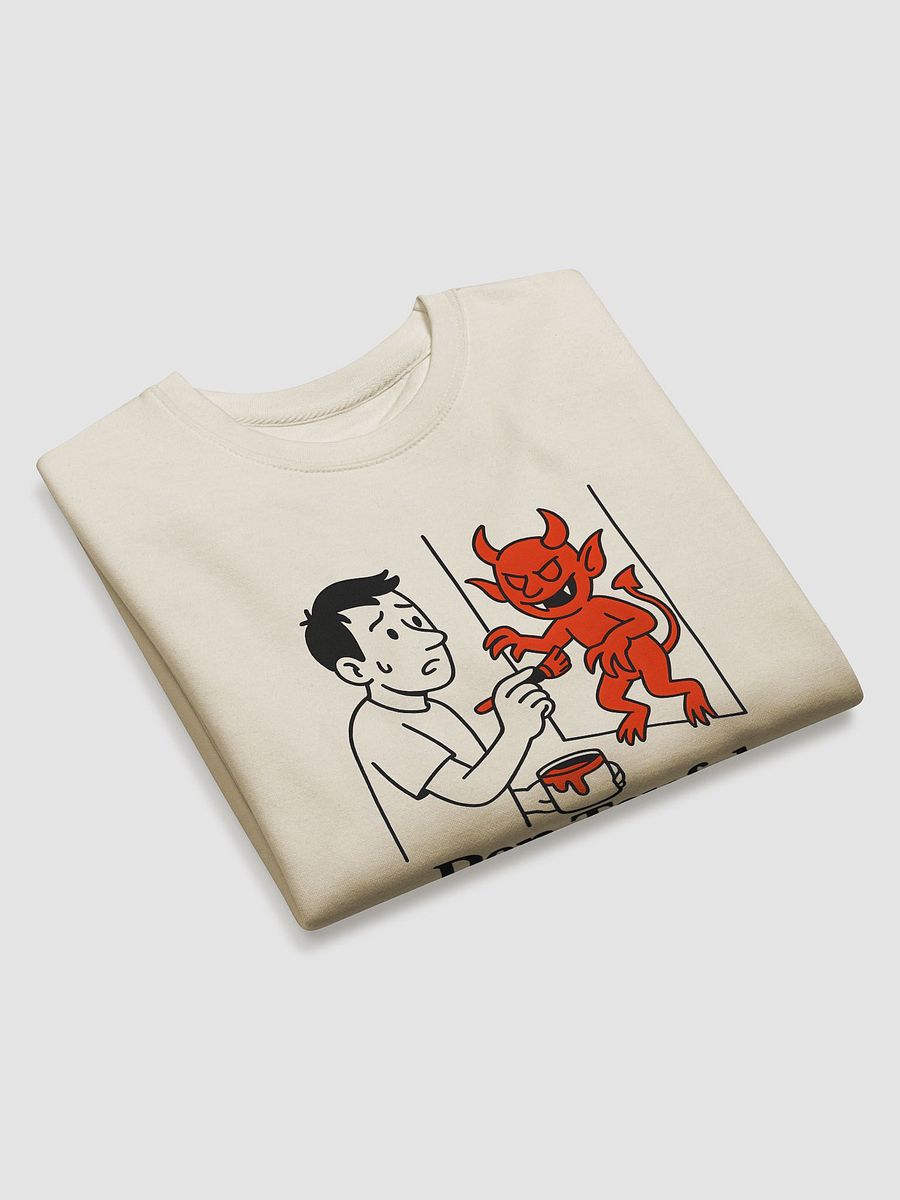 Den Teufel an die Wand malen To paint the devil on the wall sweatshirt by dark aplhabet product image (12)