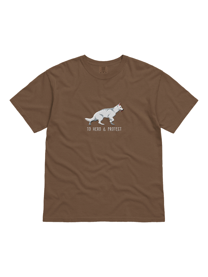 To Herd and Protect T-Shirt(Embroidered) of a German Shepherd(White) product image (11)