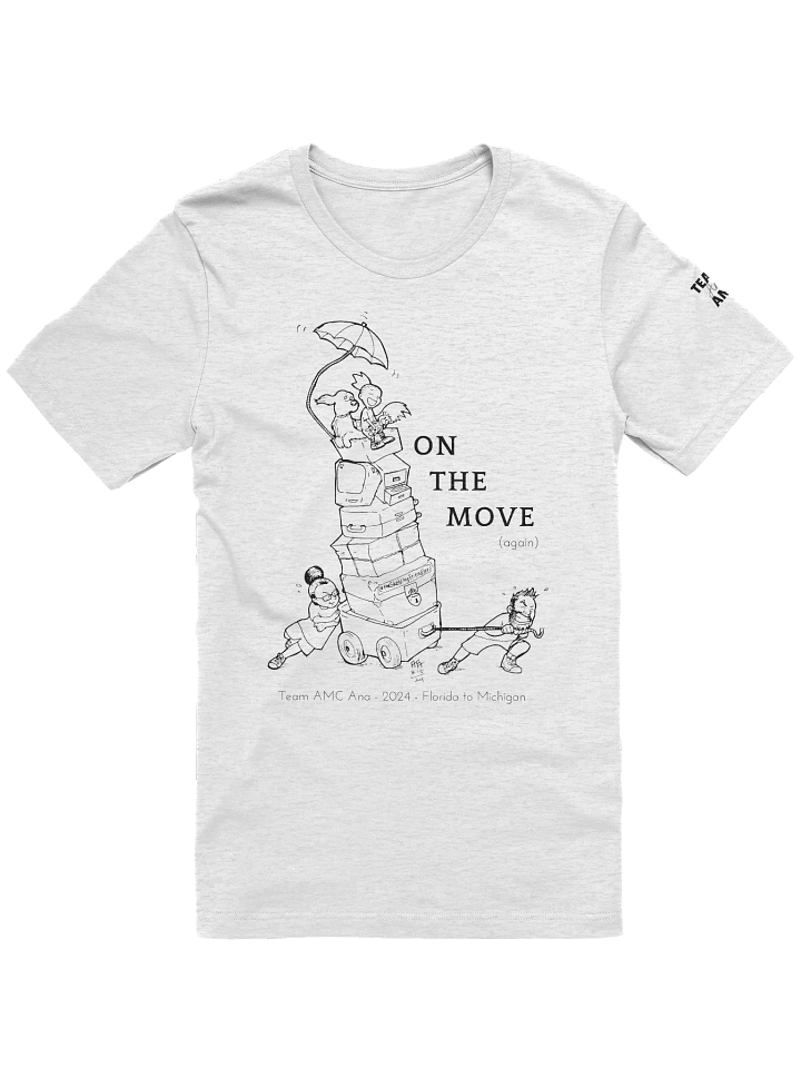 On the move Tshirt (black lines - 5 colors) product image (1)