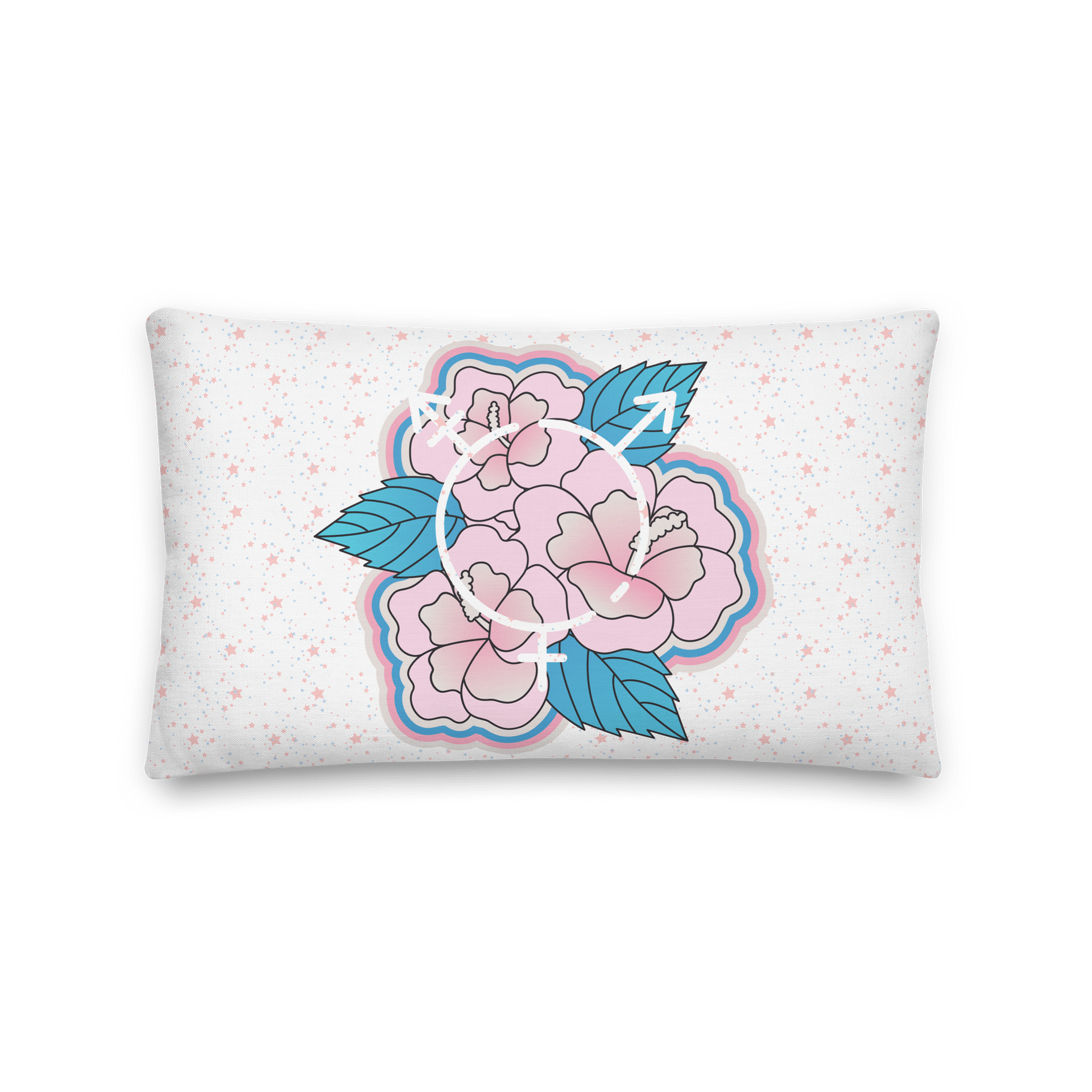 LGBTQIAP2S+ 2025, Trans Flower with Symbol, Pillow product image (2)