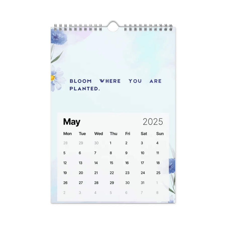 FLORAL INSPIRATIONAL QUOTES WALL CALENDAR 2025 product image (10)