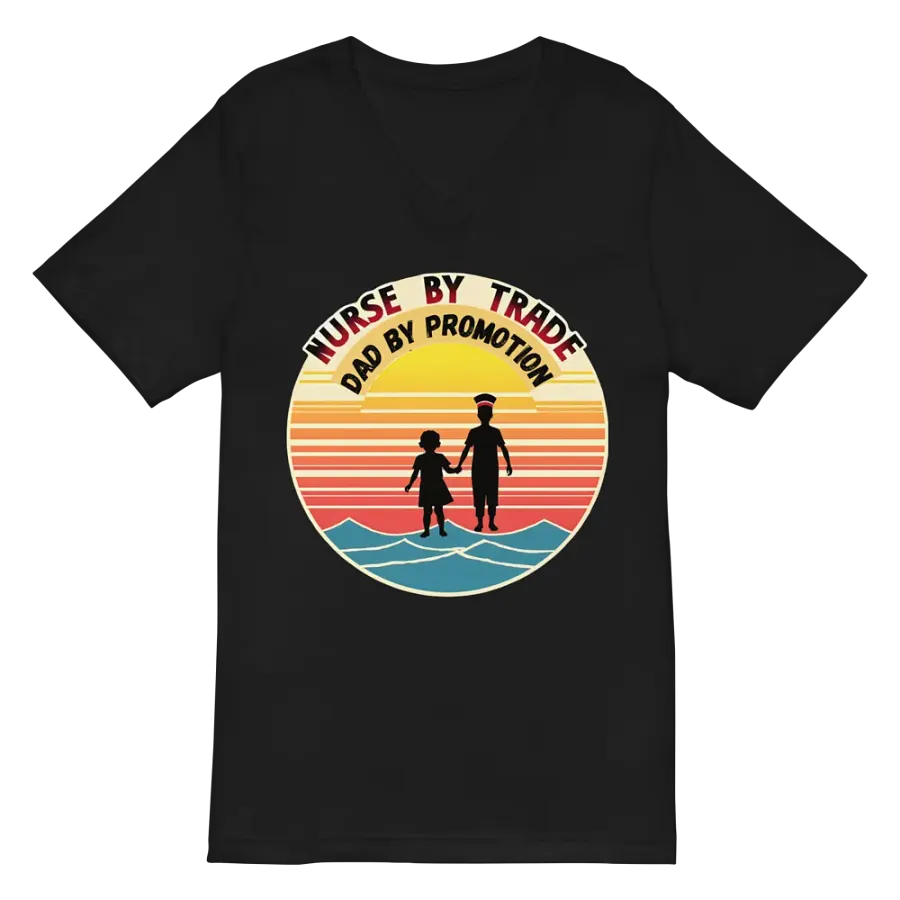 Nurse by Trade, Dad by Promotion V-Neck Tee product image (3)