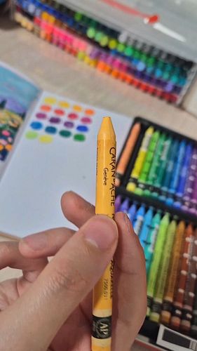 I got the caran d'Ache neocolor 2 aquarelle 40 colors set! I am so happy 😊  I love the colors. I love how soft and they are v...