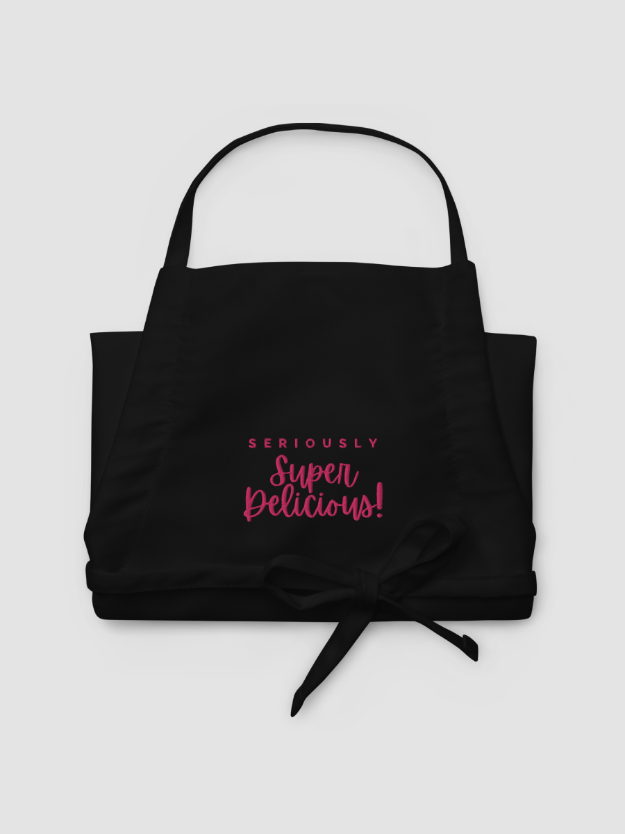 Super Delicious Embroidered Cooking Apron (Magenta) product image (3)