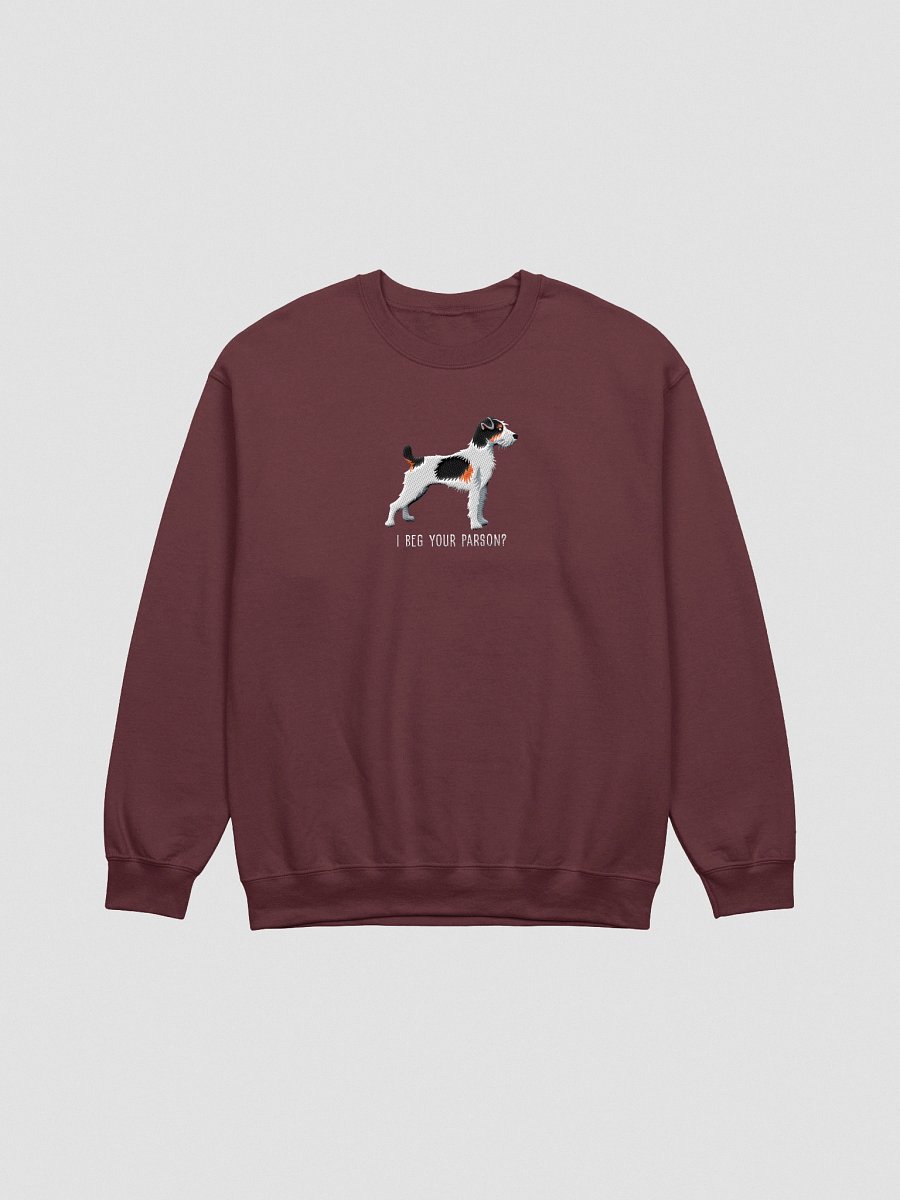 I Beg Your Parson? Sweatshirt (Embroidered) of a Parson Russell Terrier(Tricolor) product image (4)