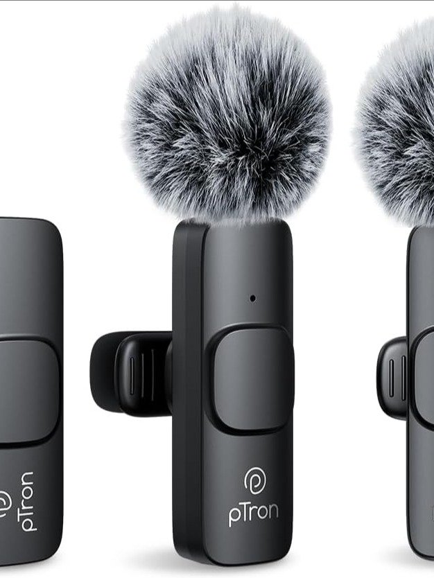 pTron KWM-1 Omnidirectional Type C Wireless Microphone w/DSP Noise Cancellation, Plug & Play, 25m Wireless Range, product image (5)