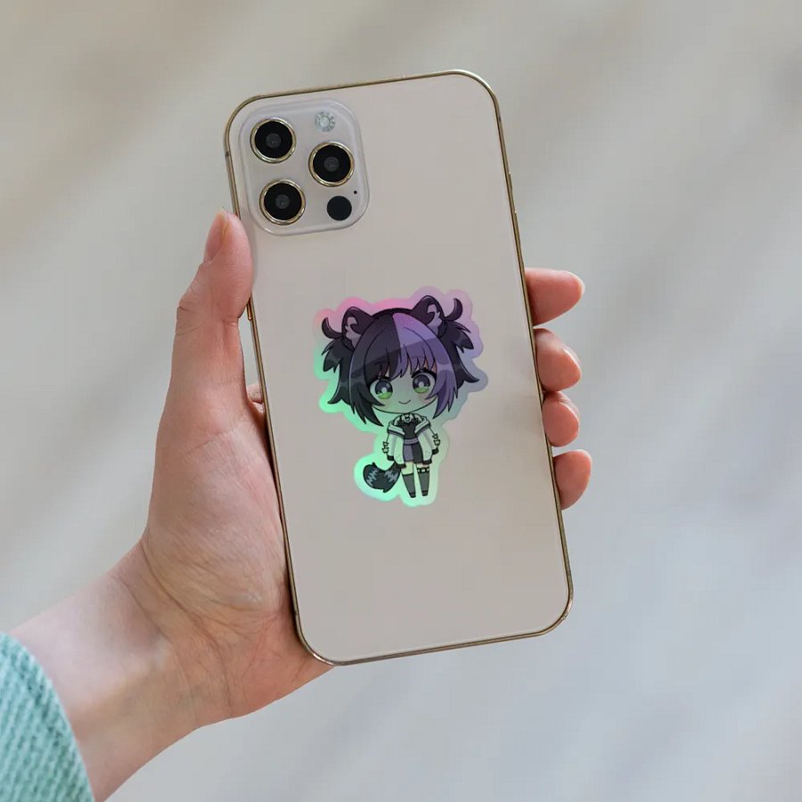 Holographic Cheeb Hex Sticker product image (8)