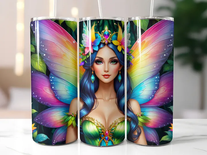 Butterfly Fairy 20 oz Skinny Stainless Steel Tumbler - v3 product image (2)