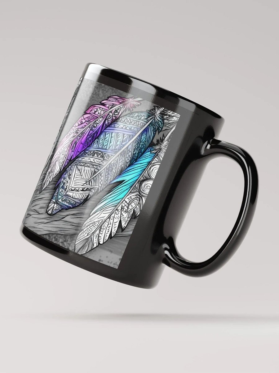 G Feathers, Black Glossy Mug product image (4)