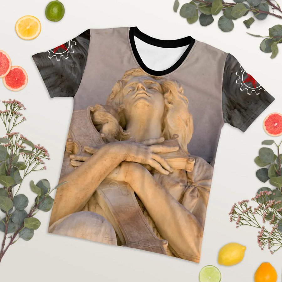 With The Hand On My Cross I Ladies Tee product image (4)