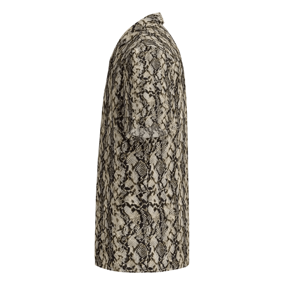 Beige Snake Pattern Hawaiian Shirt product image (3)