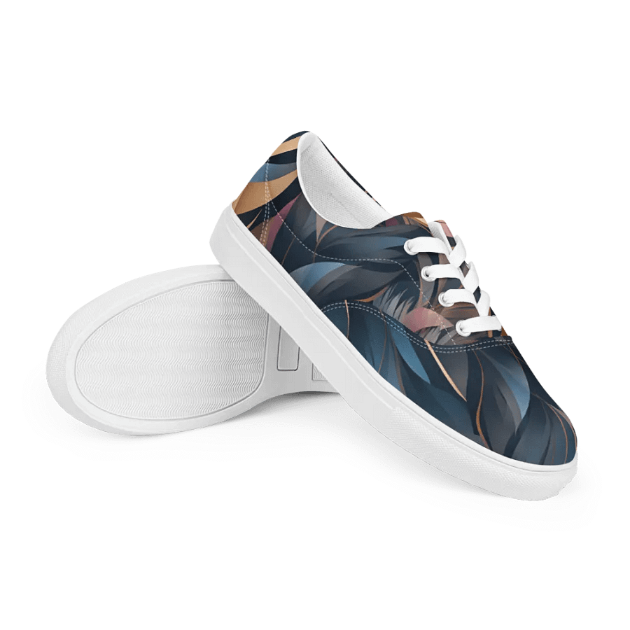 Feathered Harmony Lace-Up Canvas Shoes product image (7)