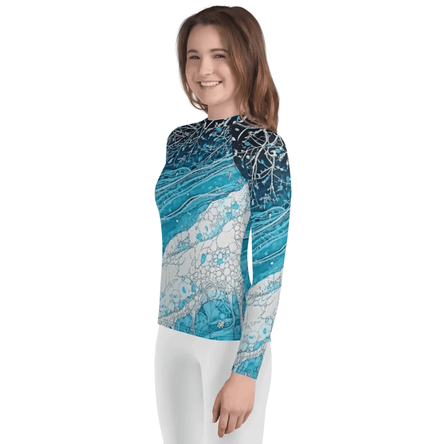 Winter Frost, Unisex Youth Rash Guard product image (5)