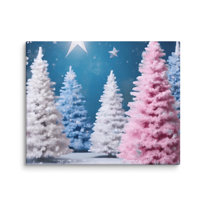 Pastel christmas landscape canvas to compliment Christmas decor product image (1)