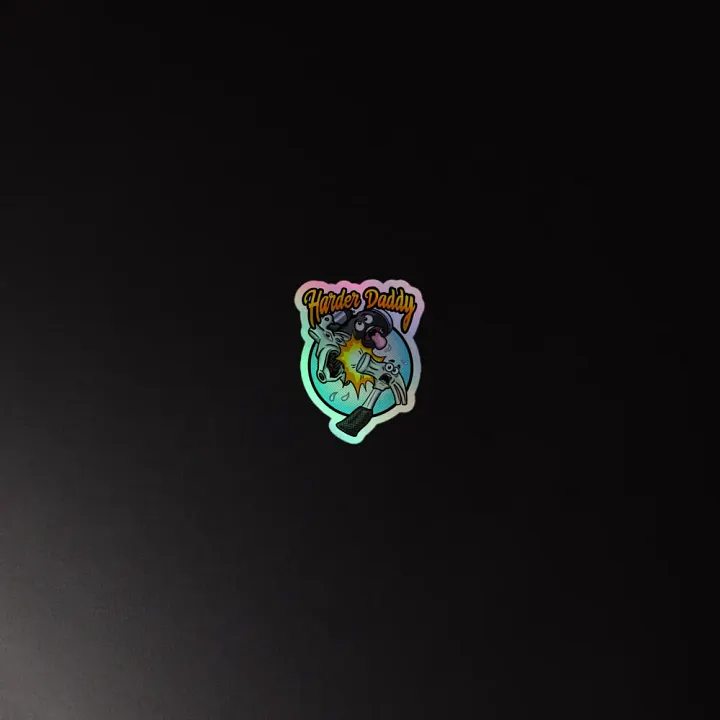 Harder Daddy Hammer Holographic Sticker Sheet product image (4)