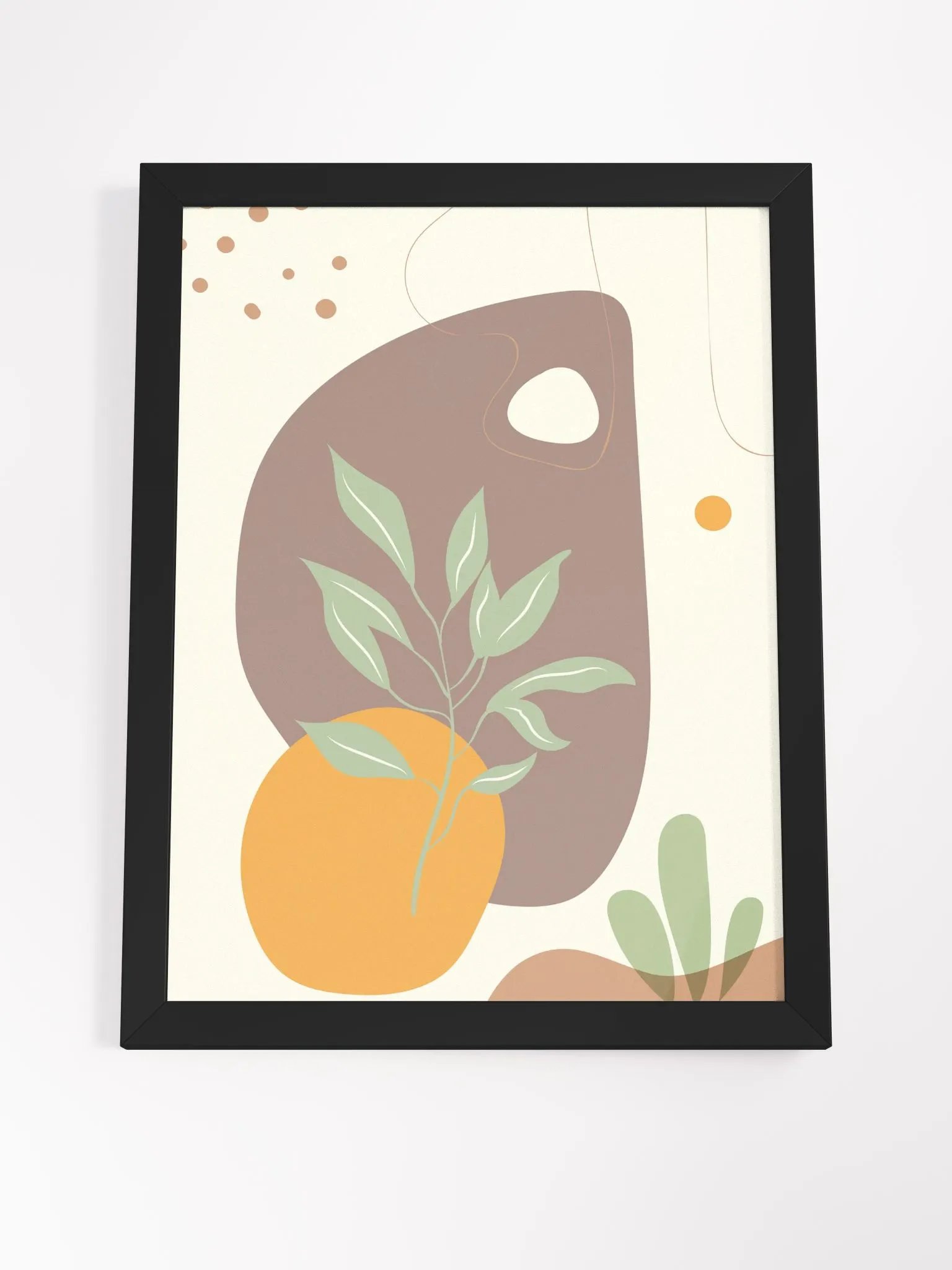 Earthy Botanical Abstract Framed Poster product image (42)