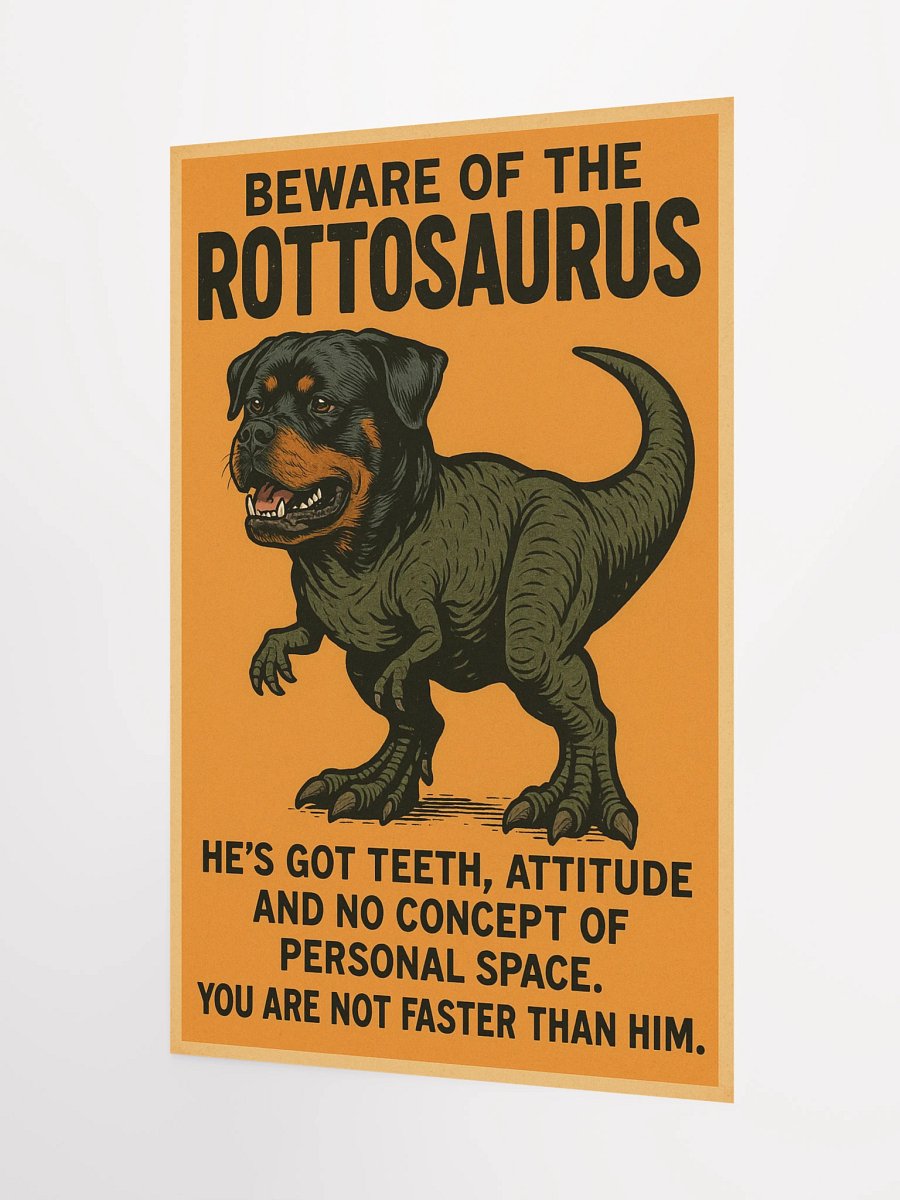 Beware of the Rottosaurus WARNING POSTER product image (7)