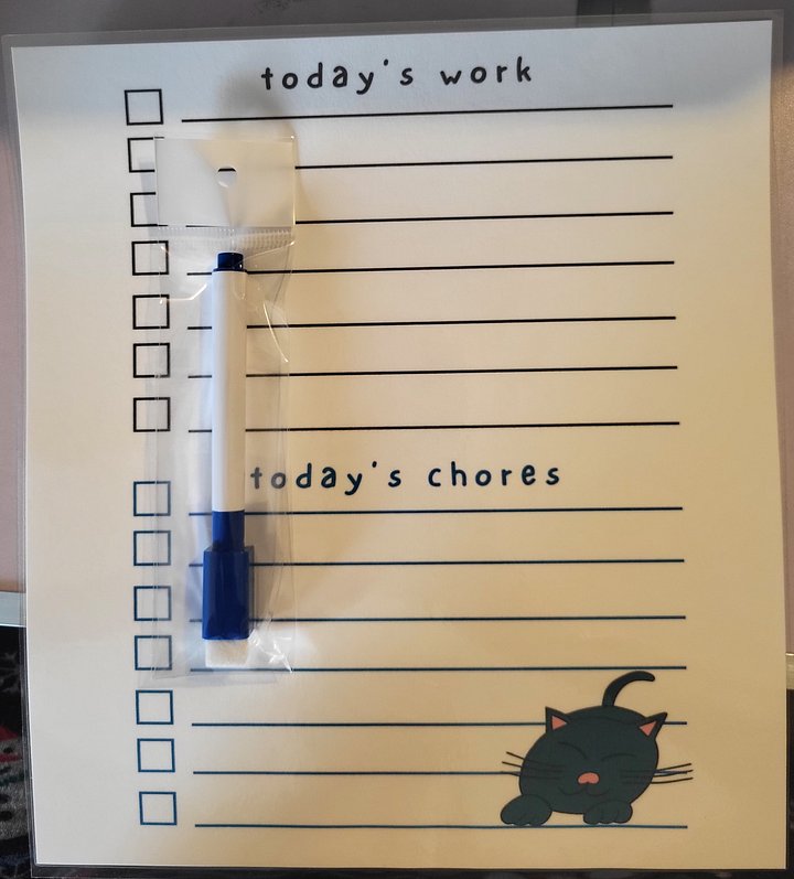 🐱💙 Russian Blue Kitty Dry Erase To-Do List – Elegant, Calm, and Purr-fectly Organized! 💙🐱 product image (1)