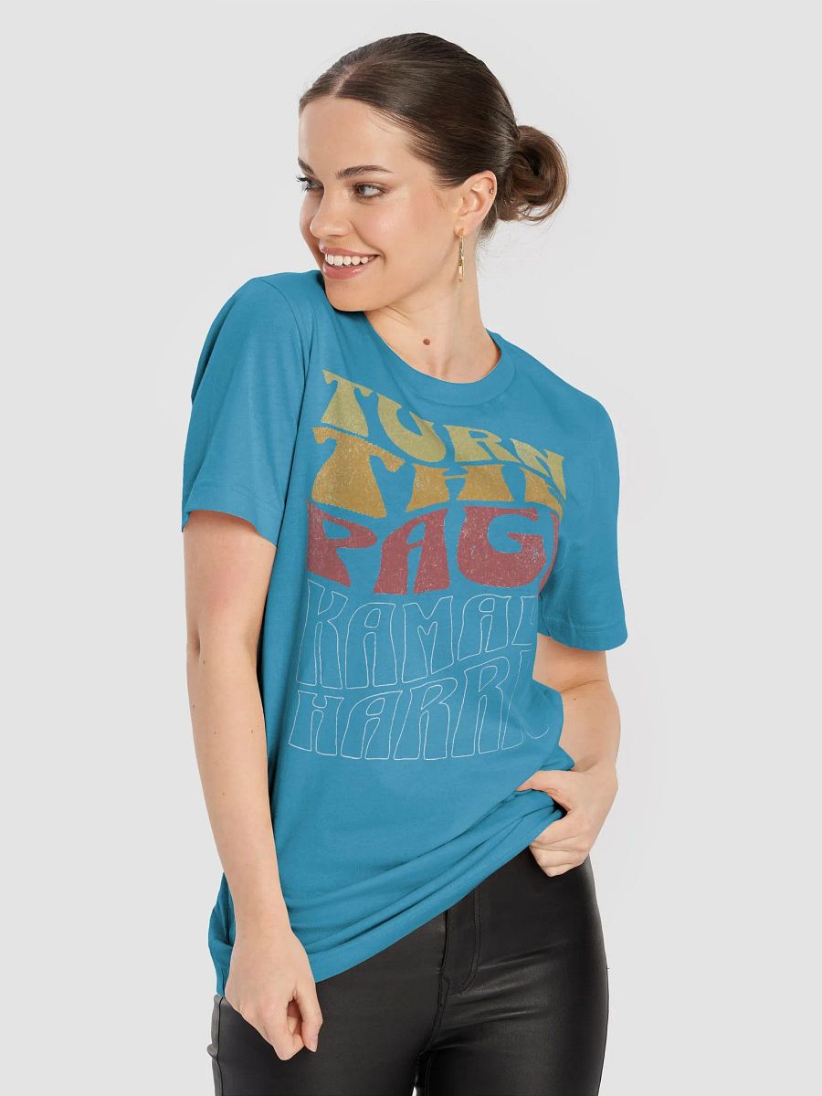 Turn The Page Kamala Harris Retro Groovy Design, Inspirational Message Tee Vintage Style, product image (51)