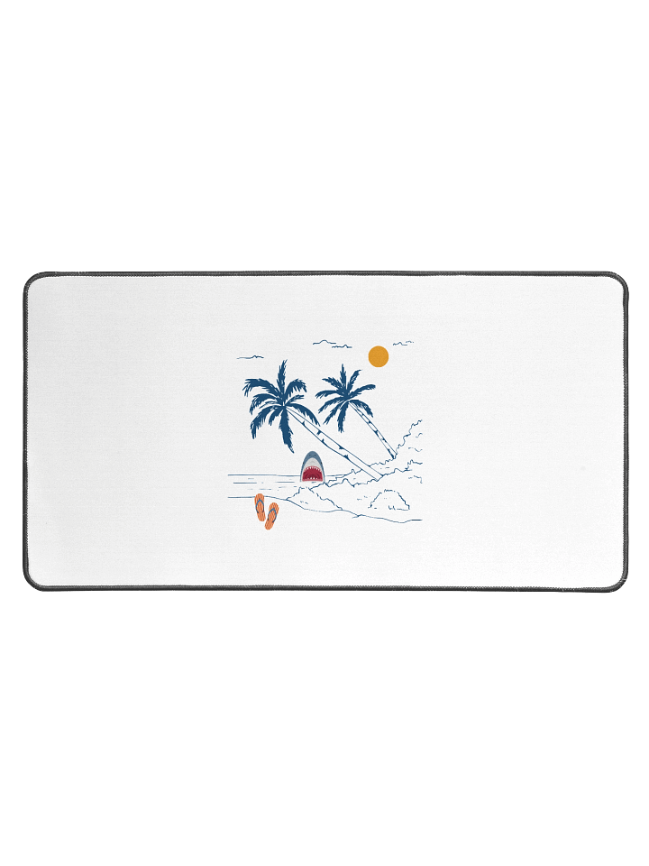 Shark Surprise Desk Mat | Retro Beach Vibes with a Bite product image (1)