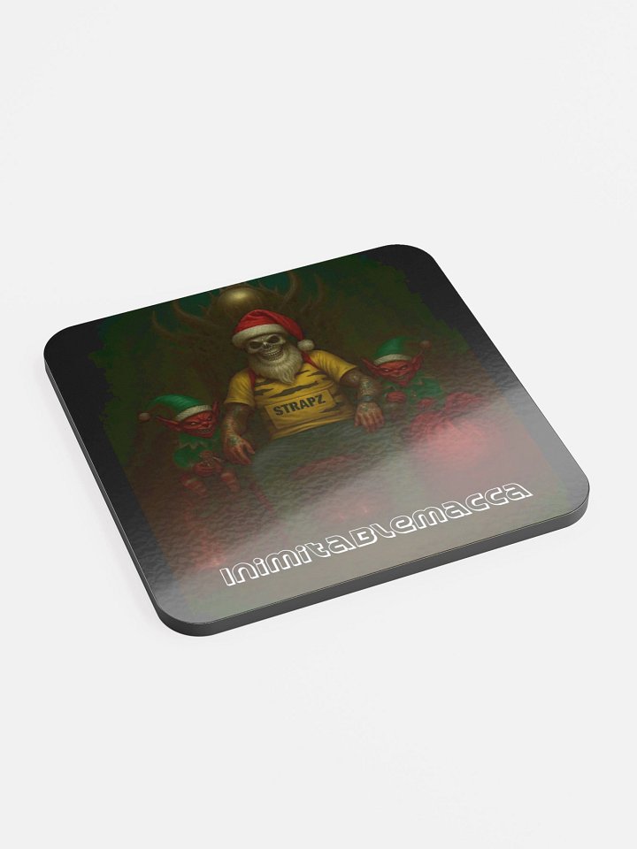 Macca on Throne Christmas Edition Cork Coaster product image (2)