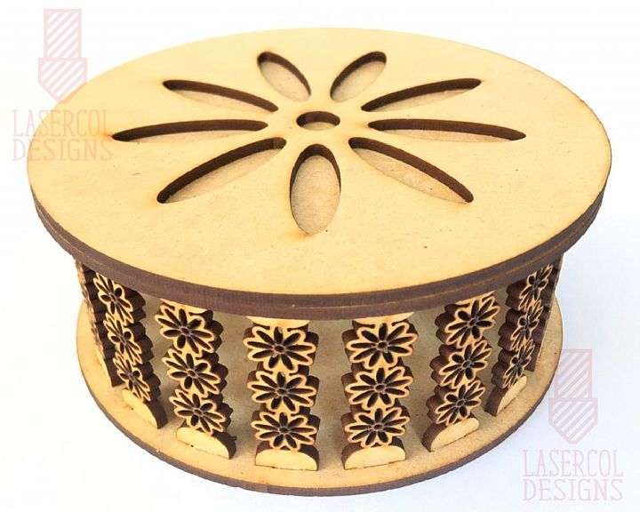 Round box (4 styles) - Laser Cut Files product image (2)