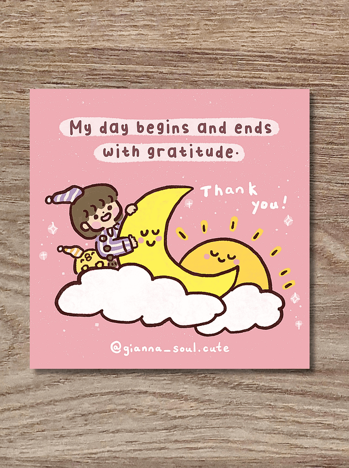 Gratitude day and night | Positivity Greetings Card product image (3)