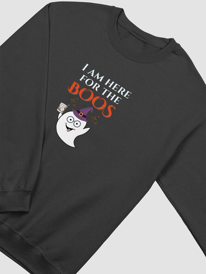 I Am Here for the BOOS Crewneck Sweatshirt – Cozy Unisex Halloween Apparel product image (2)
