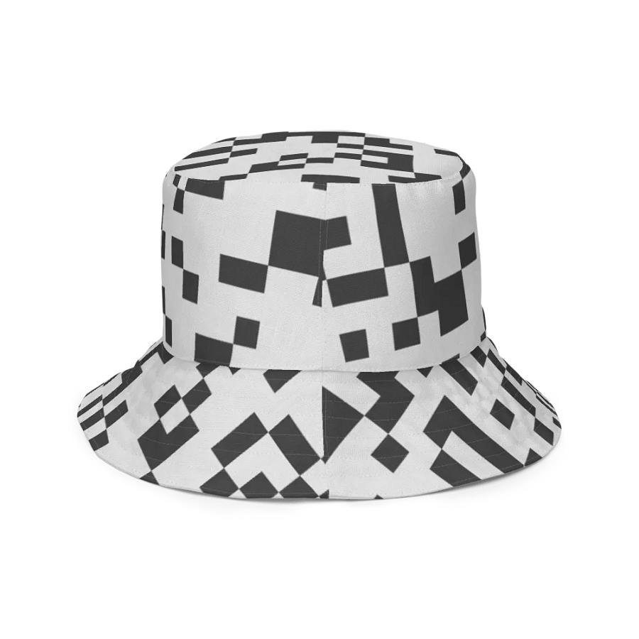 Pixelated Monochrome Reversible Bucket Hat product image (4)