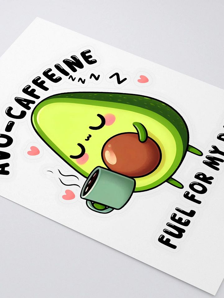 Cheerful Avocado Coffee Time Sticker Sheet product image (2)