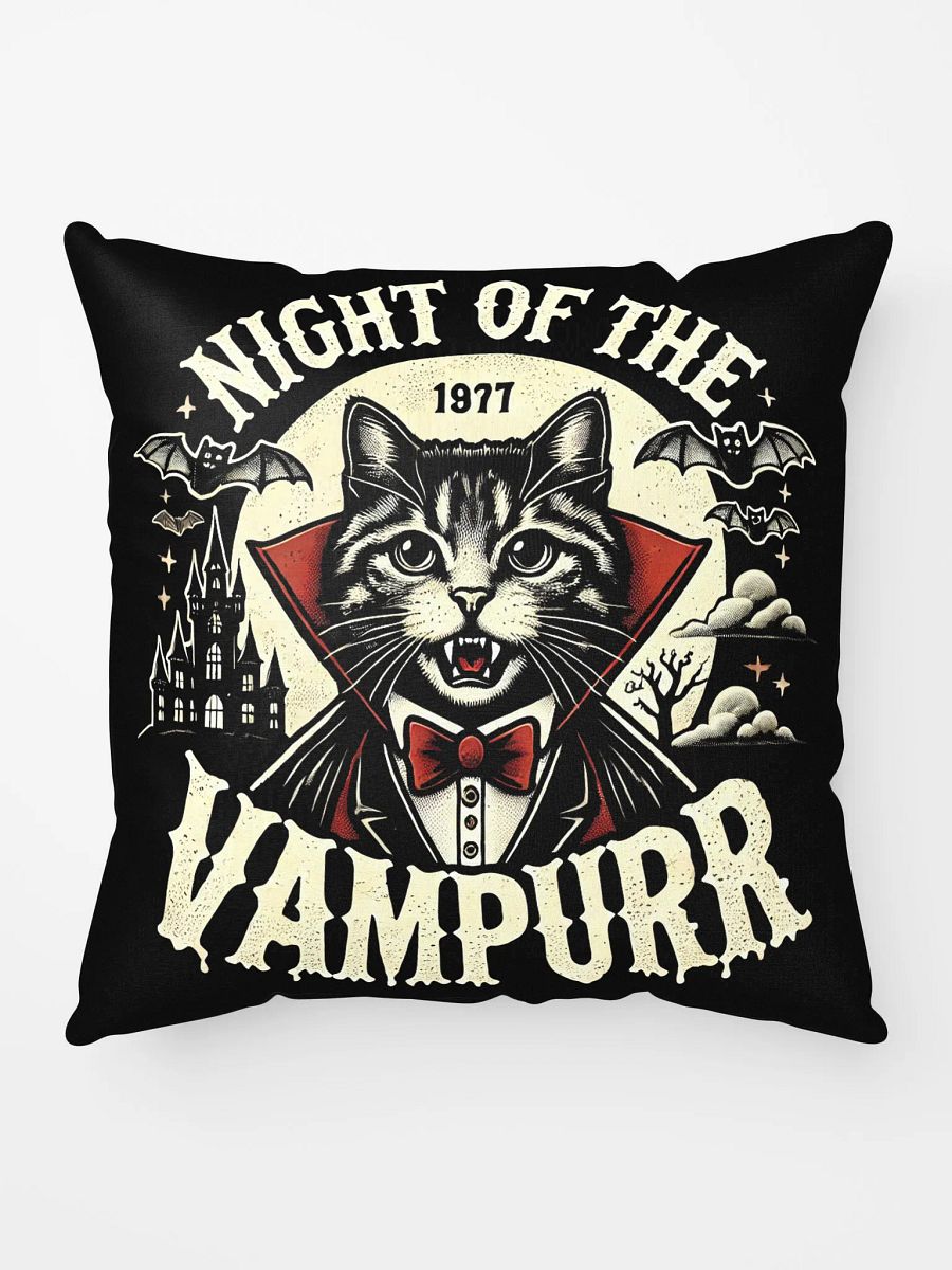 NIGHT OF THE VAMPURR Halloween Pillow product image (1)