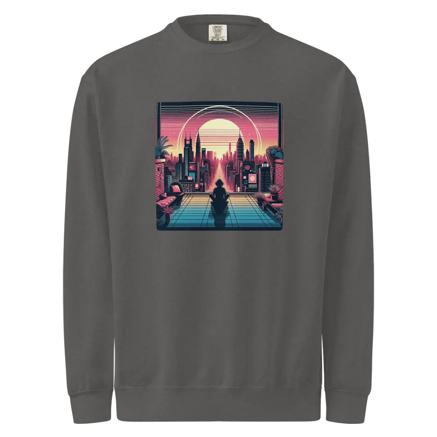 Sunset Cityscape Comfort Sweatshirt |AI Design product image (1)