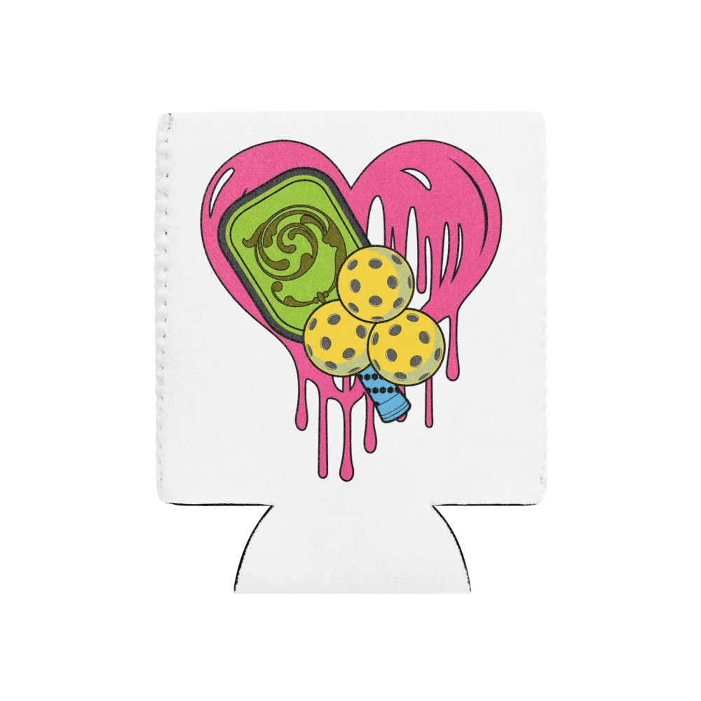 Heart Pickleball Swirling Love Coozie product image (1)