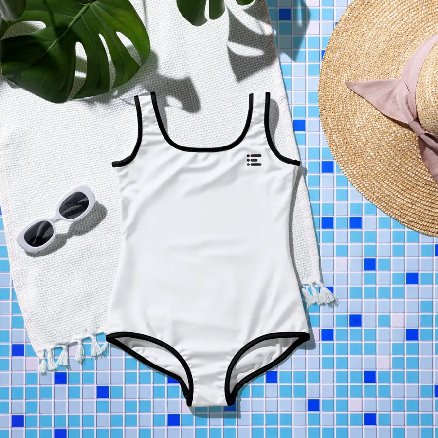 All-Over Print Youth Swimsuit w/ Left Logo product image (9)