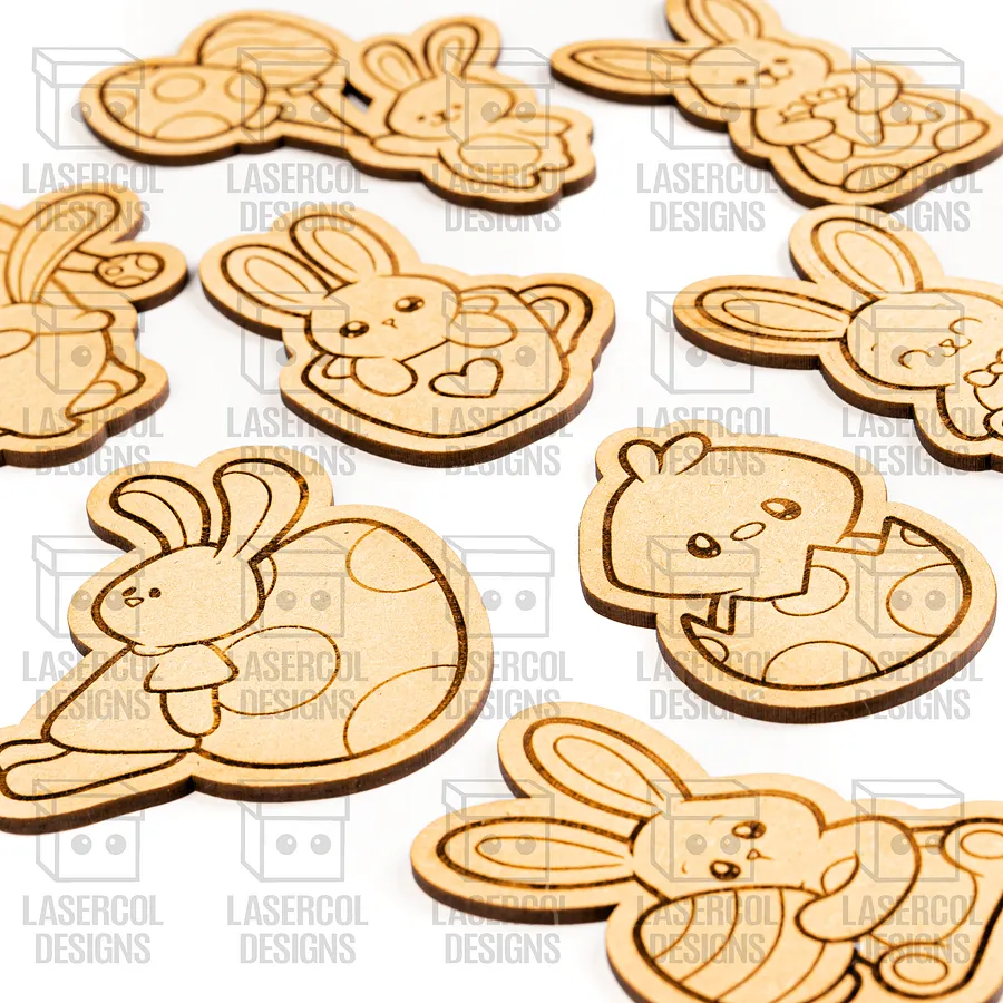 Easter Bunny Paint Kit DIY Cut Outs Set 5 - Laser Cut Files product image (10)
