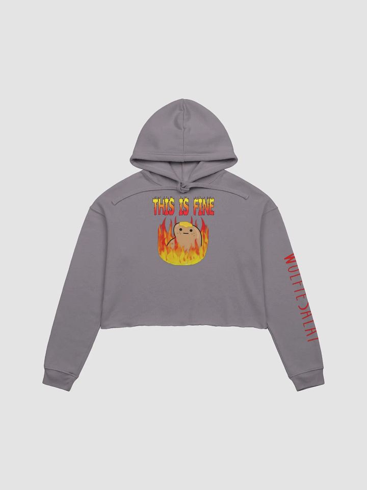 This Is Fine Crop Hoodie product image (3)